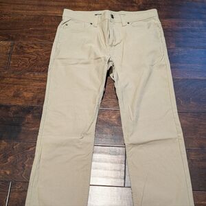 PrAna Men's Stretch Brion Field Pants Breathe Sandbar 34x30